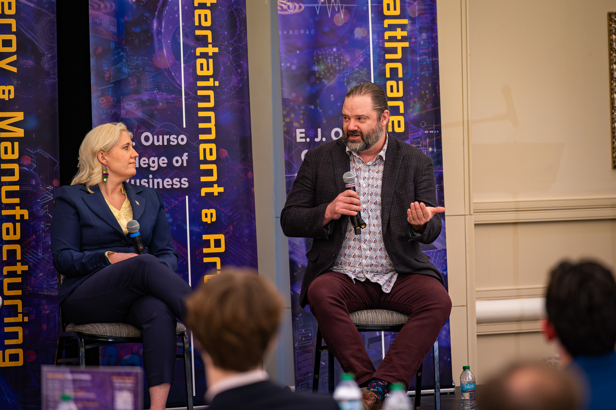 Jesse Allison speaking at the AI in Action Symposium.