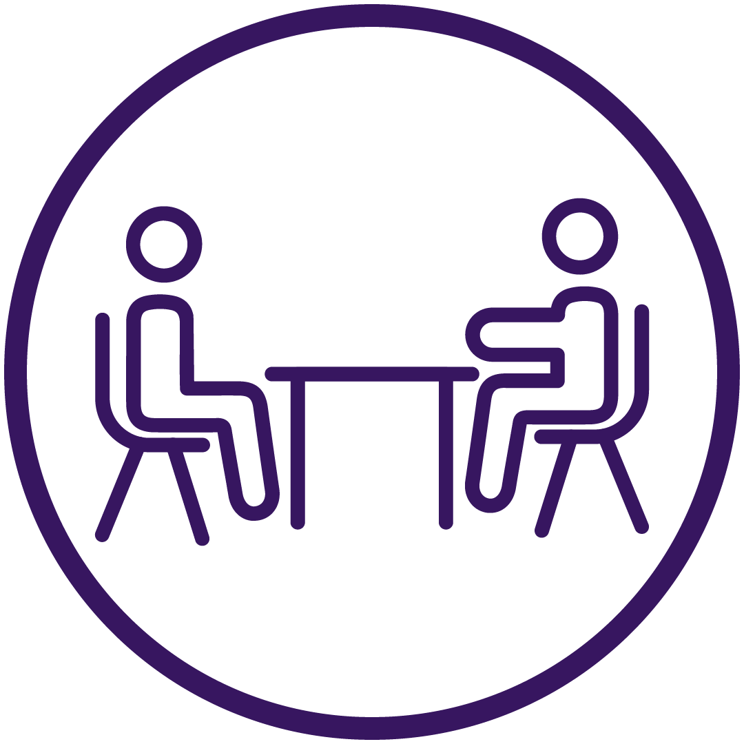 icon showing 2 people at a table