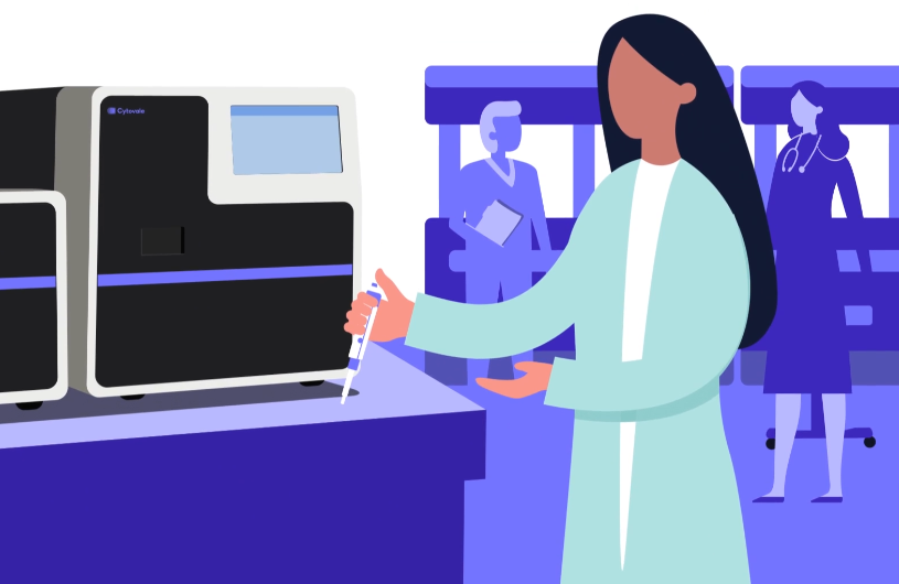 illustration of nurse conducting sepsis test