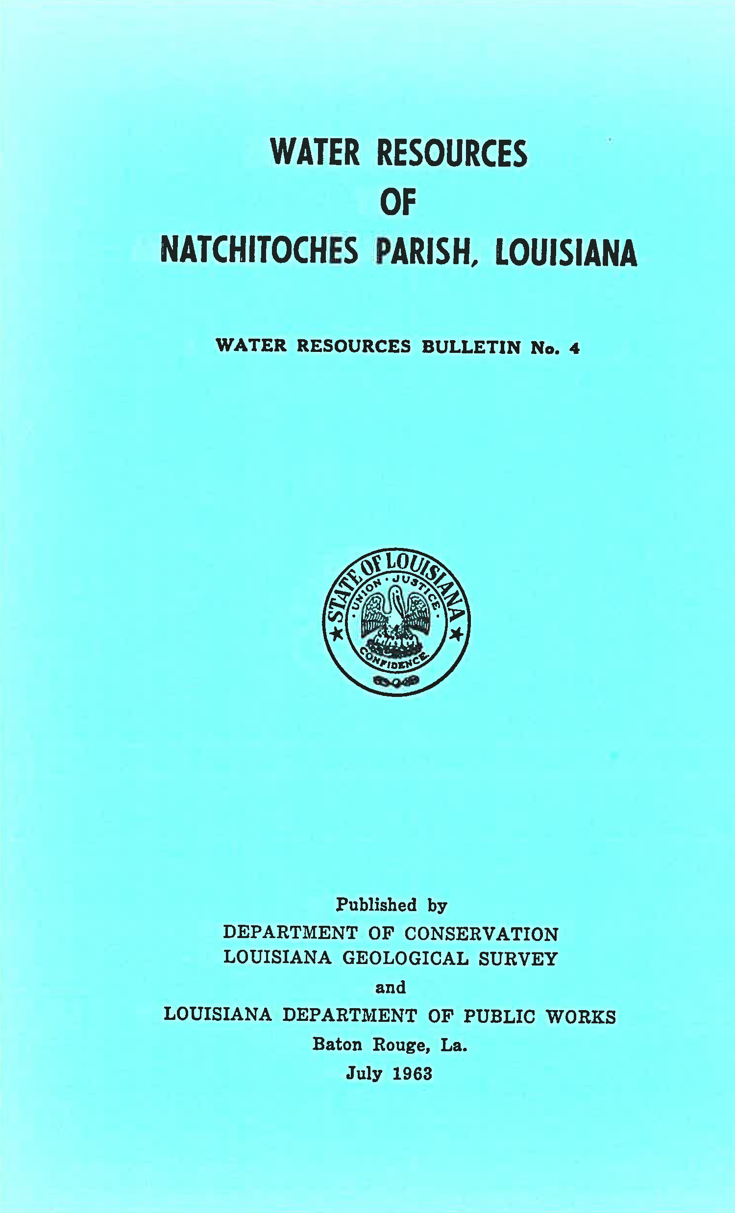 Water Resources of Natchitoches Parish, Louisiana. Water Resources of Natchitoches Parish, Louisiana.